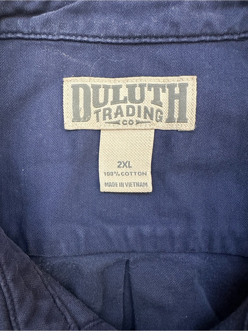 Duluth Trading Co Men 2XL Heavyweight Cotton Work Shirt Forest Green Long Sleeve - Picture 2 of 10